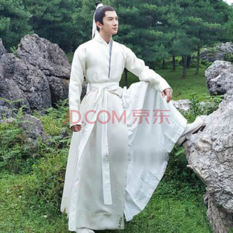 三生三世白真昆侖虛弟子舞蹈戲服古裝男女士漢服長袍俠客年會服裝 弟子服 兒童身高140厘米定做