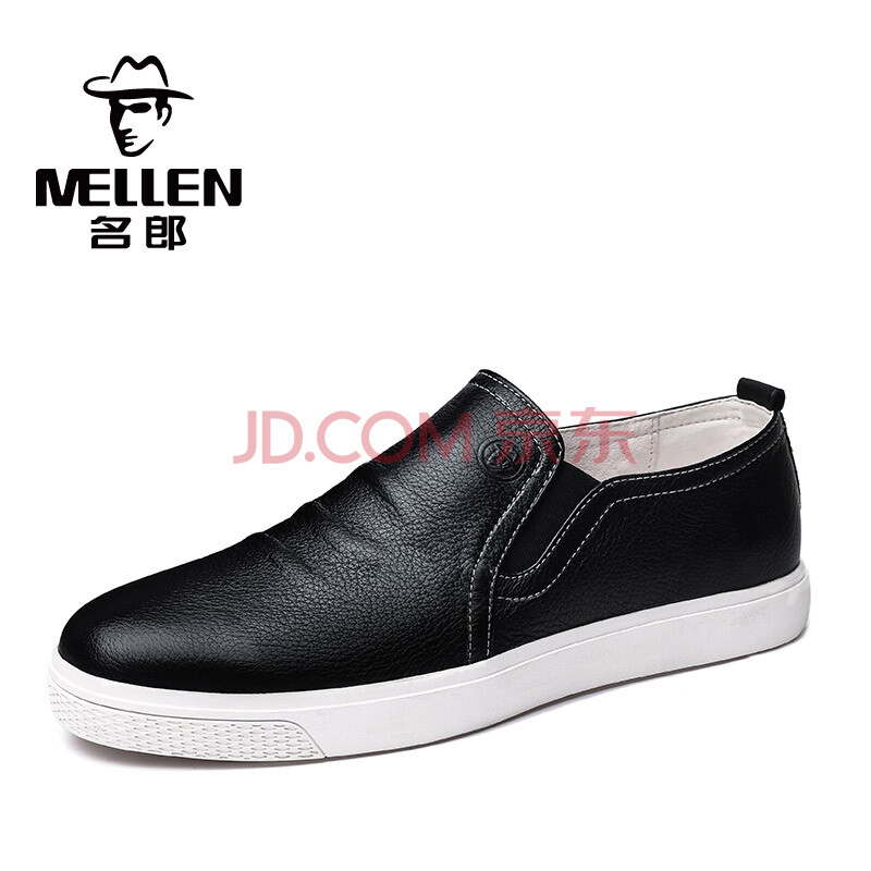 ÃûÀÉ MELLEN MQA77016 ÐÝÏÐÐ¬ÊæÊʼݳµÐ¬ÀÁÈËÌ×½ÅÄÐЬÈÕ³£ÐÝÏÐÆ¤ ºÚÉ«°×µ× 39