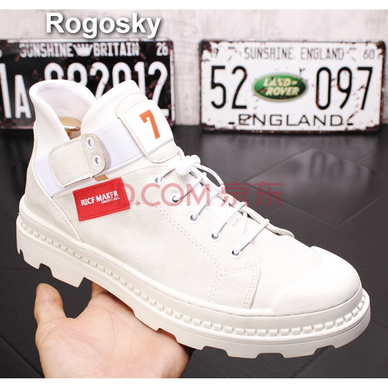 Rogosky Ïã¸Û³±ÅÆ2018Ïļ¾Ê±ÉÐпîÄÐЬ¸ß°ïС°×Ь°Ù´îÐÝÏÐÆ¤Ð¬ÕæÆ¤Í¸Æøºñµ×Öаï¶ÌÑ¥³±ÄÐÀÖ¸£Ð¬ P67503°×É«Ôö¸ß¿î 42