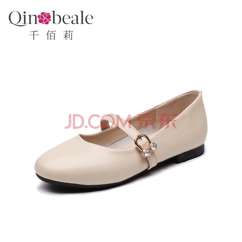 ǧ°ÛÀò Qin&beale ʱÉÐͨÇÚdz¿ÚÒ»×Ö´øÆ½µ×Å®µ¥Ð¬ÂêÀöÕäЬ 56D1715Ã×°×É« 38