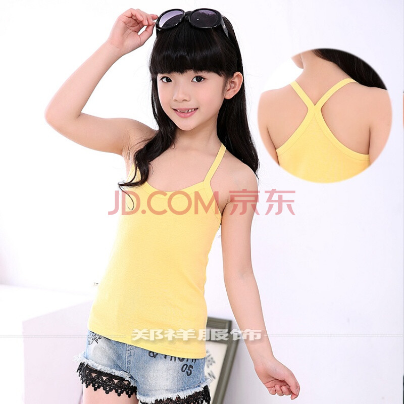 女童3吊带背心5纯棉内衣7小女孩9儿童学生11打底中大童男春夏13岁