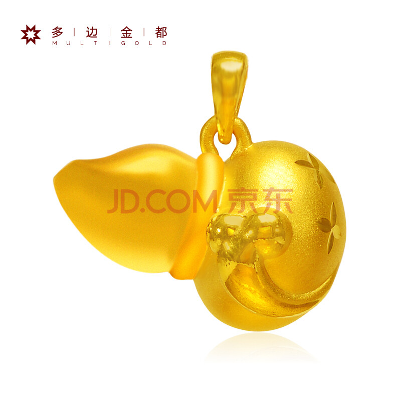 多边金都 黄金足金 吉祥宝葫芦吊坠 黄金吊坠 3d硬金