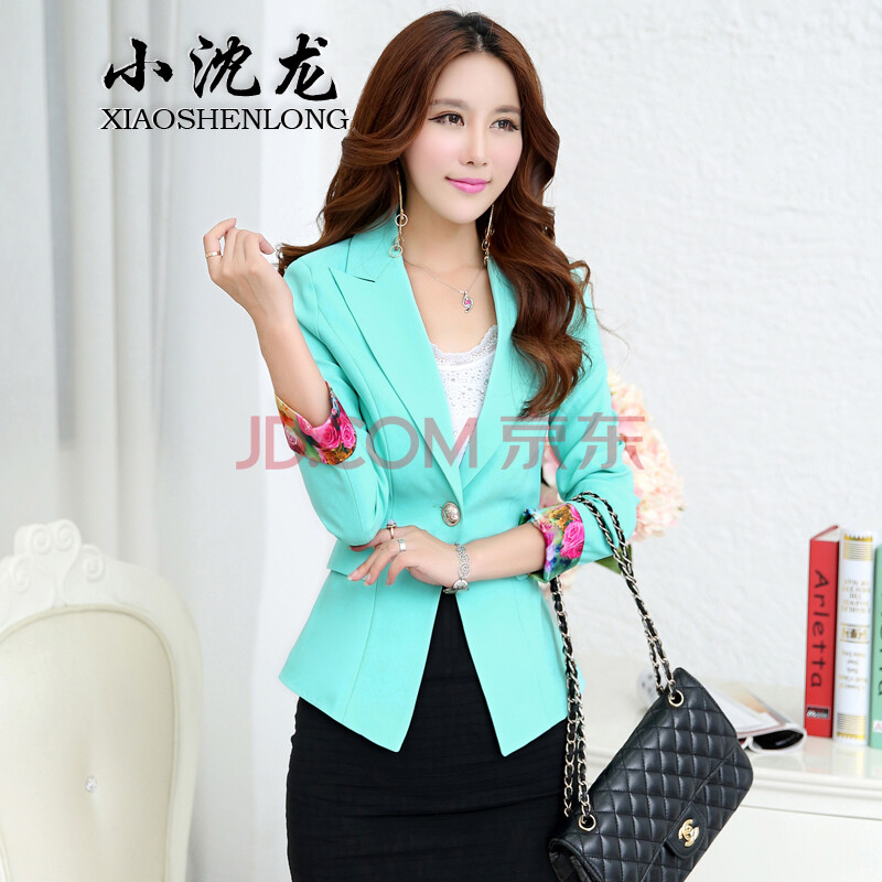  小沈龙 2014新品春秋装 通勤简约长袖修身型一