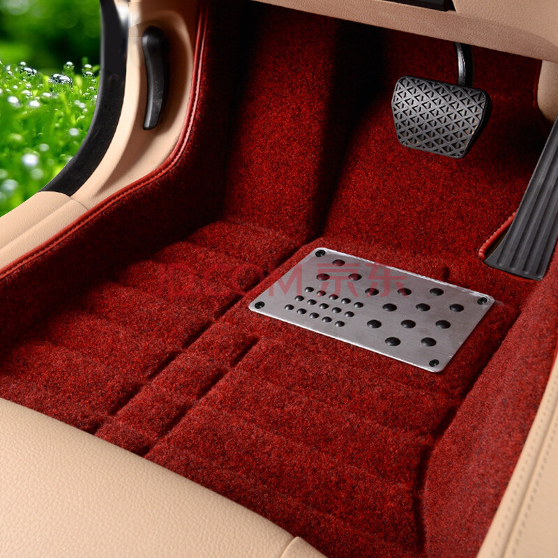 中德 草坪丝专车专用全包围汽车脚垫 魅力黑红