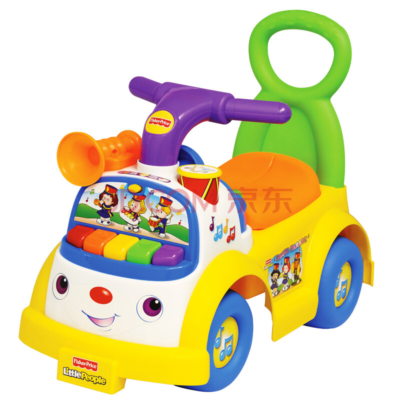 Fisher-Price 费雪助步车 砌与乐发声童车学步车