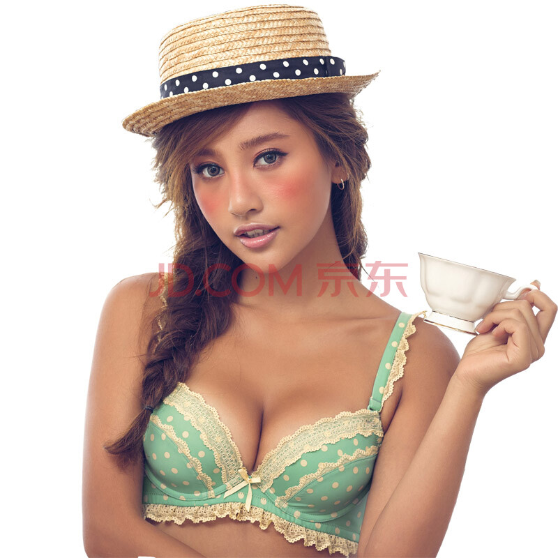 季新款歌瑞尔镜花雪月蕾丝性感聚拢可爱<em>波点</em>小