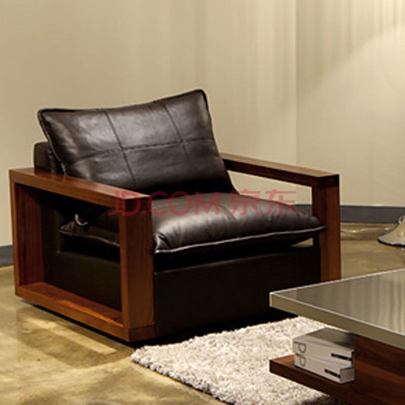 纳威家居 实木沙发 真皮沙发 新中式家具风格 R