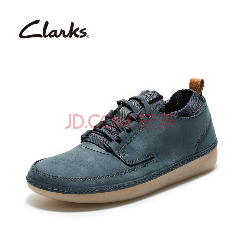 Clarks其乐2018新款自然四代Nature IV运动袜靴男子休闲皮鞋 蓝色(261300427) 41.5(uk7.5)