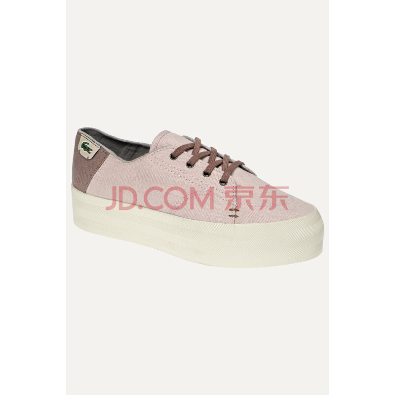 Lacoste/法国<em>鳄鱼</em> 代购<em>女款帆布鞋</em> 系带 拼色 标