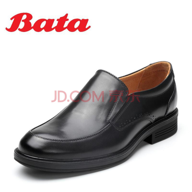 Bata/°Î¼Ñ2018´º×¨¹ñͬ¿îԲͷ·½¸úÌ×½ÅÉÌÎñÕýװţƤÄе¥Ð¬10-36AM8 ºÚÉ« 39