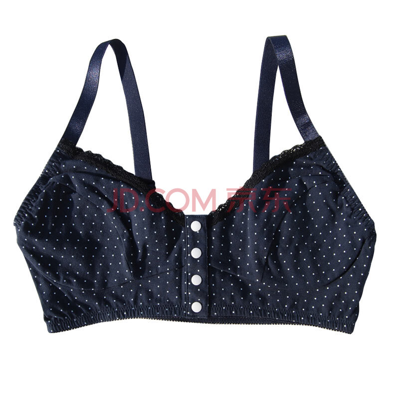 十文正品女士<em>文胸</em>前开扣薄款全棉聚拢内衣防下