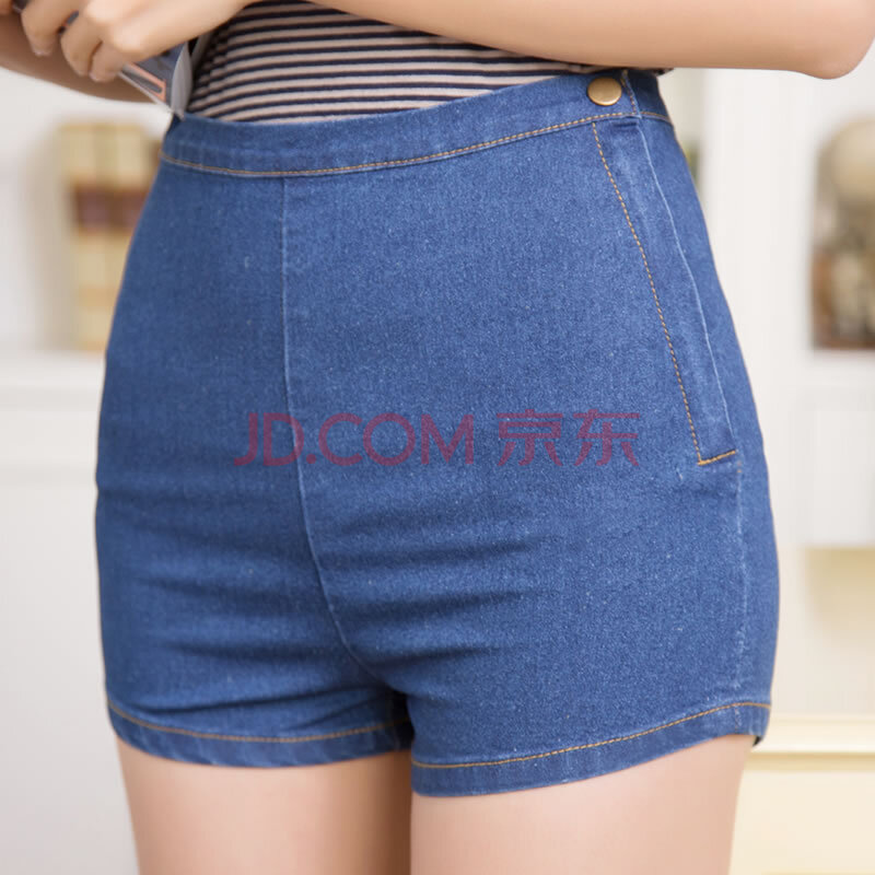 夏装新款2014 修身显瘦翘臀高<em>腰短裤牛仔</em>短裤