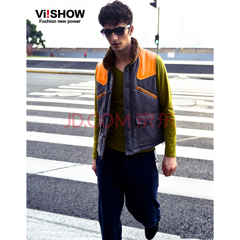viishow2014<em>冬装马甲男装</em>外套 男时尚休闲色彩