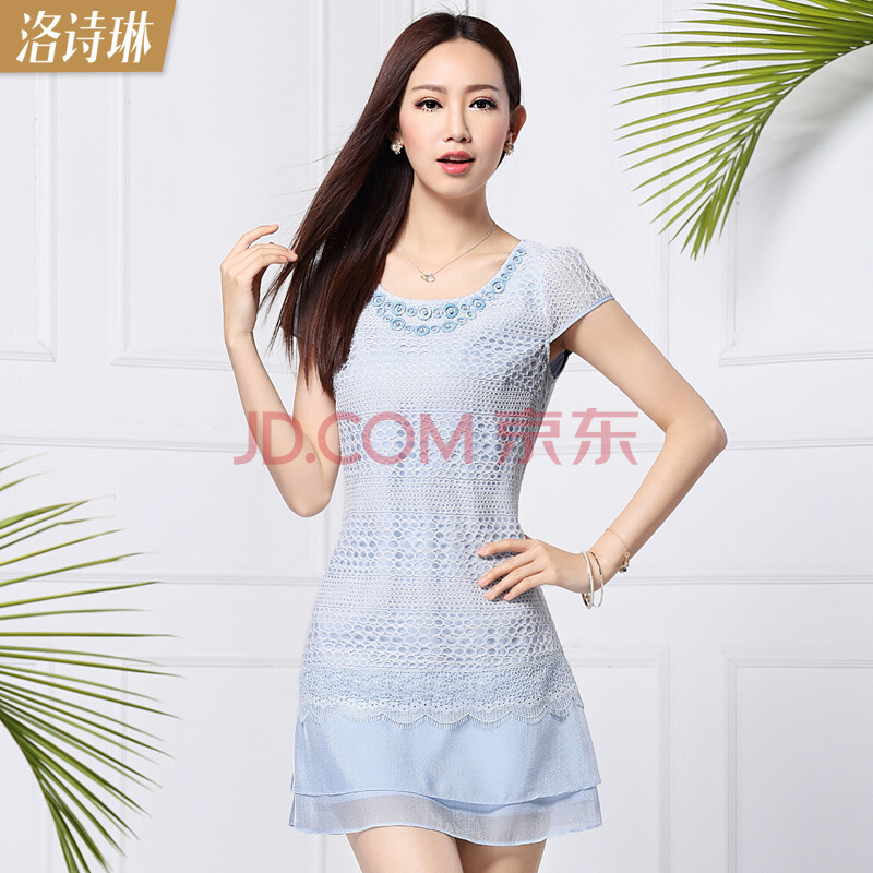 <em>luxlead洛诗琳</em>2014夏装<em>女装</em>新款气质钉珠减龄
