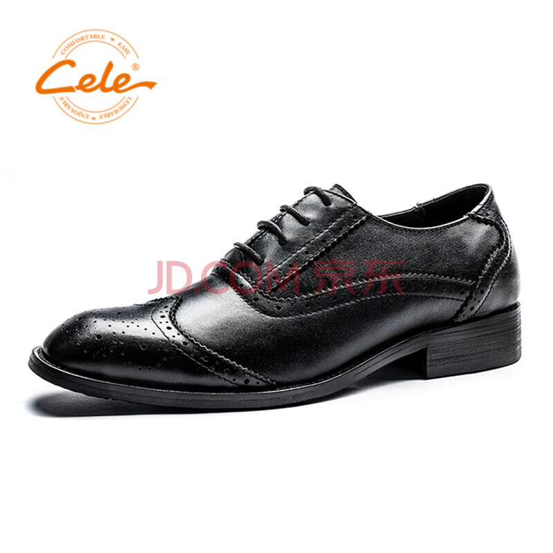 ²ßÀÖ(CELE)2018´º¼¾Ð¿îÄÐÊ¿Õý×°±ê×¼Æ¤Ð¬ÕæÆ¤ÉÌÎñÐÝÏÐЬµÍ°ïÄй¤×÷Ьº«°æ³±Á÷ÄÐЬ×Ó ºÚÉ« 40