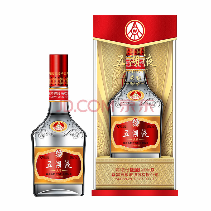 五糧液股份 五湖液 淡雅52度500ml單瓶裝