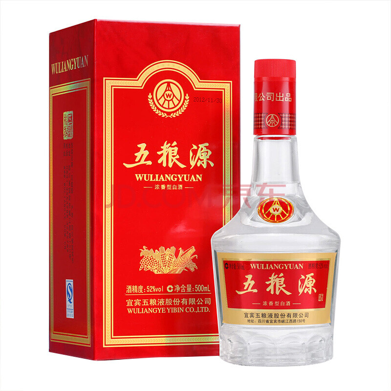 ÎåÁ¸Òº¹É·Ý¹«Ë¾ ÎåÁ¸Ô´52¶È ŨÏãÐͰ׾ƣ¨2012Äê²ú£©500ml