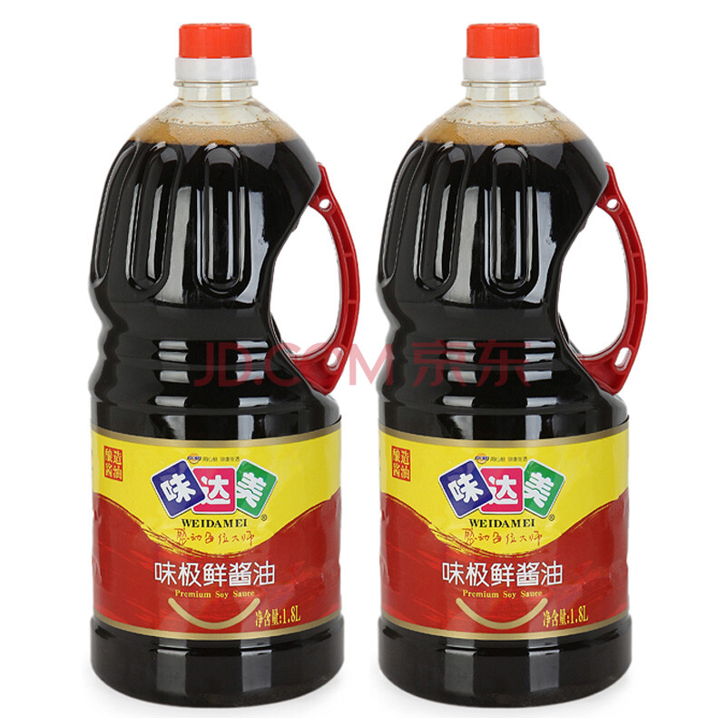 欣和 味达美 味极鲜酱油1.8l *2瓶装 未添加防腐剂 纯粮酿造