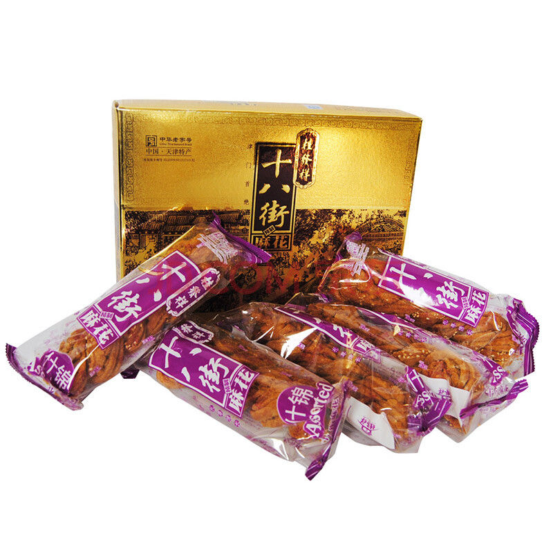 桂发祥特制什锦麻花礼盒850g(金色)图片