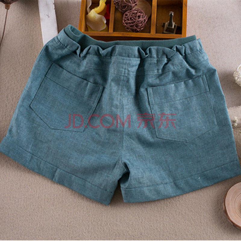 2014夏装百搭显瘦热裤高腰宽松紧<em>棉麻短裤</em>潮