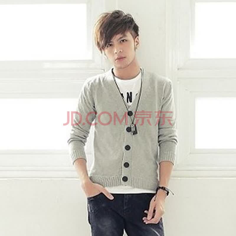 uyuk 2014<em>秋款韩版</em>针织开衫棉V领<em>毛衣男外套</em>