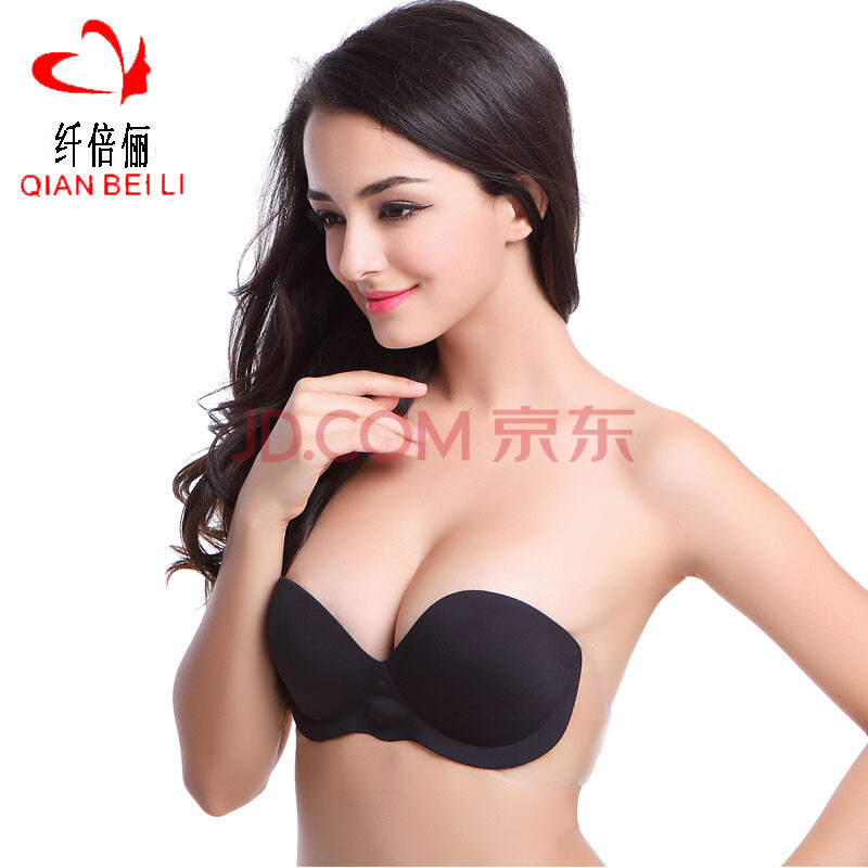 波波小姐隐形浮力内衣充气垫婚纱无肩带<em>文胸</em>聚