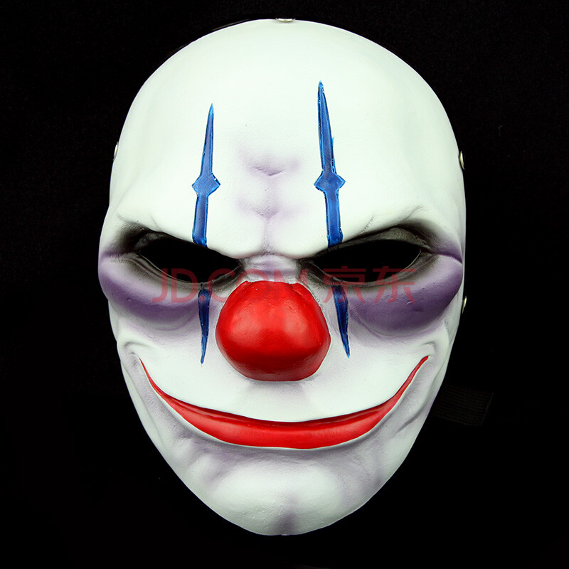 万圣节精品payday2主题珍藏版游戏收获日2系列面具高档树脂 小丑面具