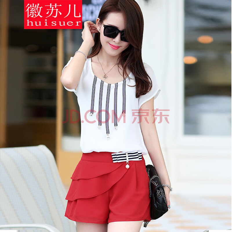 徽苏儿2014 <em>雪纺套装夏女潮短裤</em>韩版小香风显