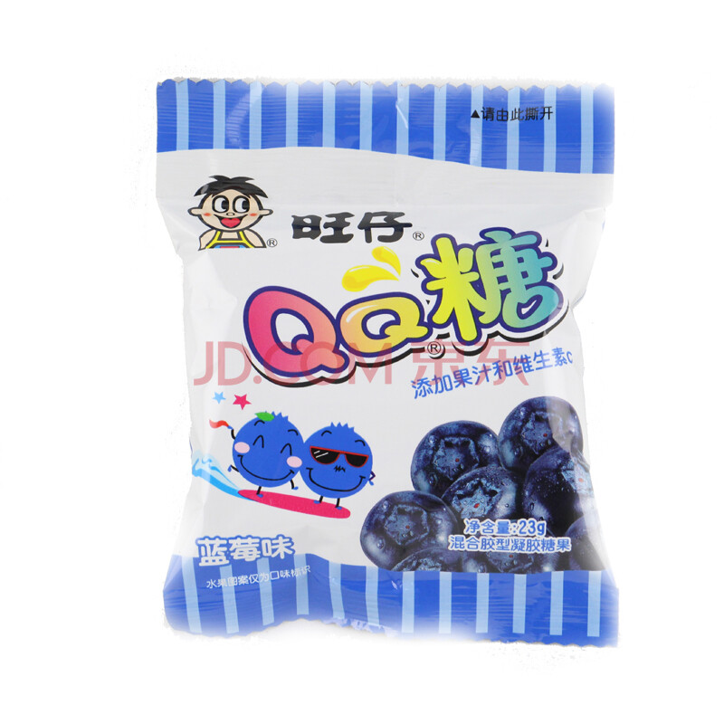 旺仔qq糖 多种口味23g 休闲零食糖果零食 果汁 童年味道 蓝莓味