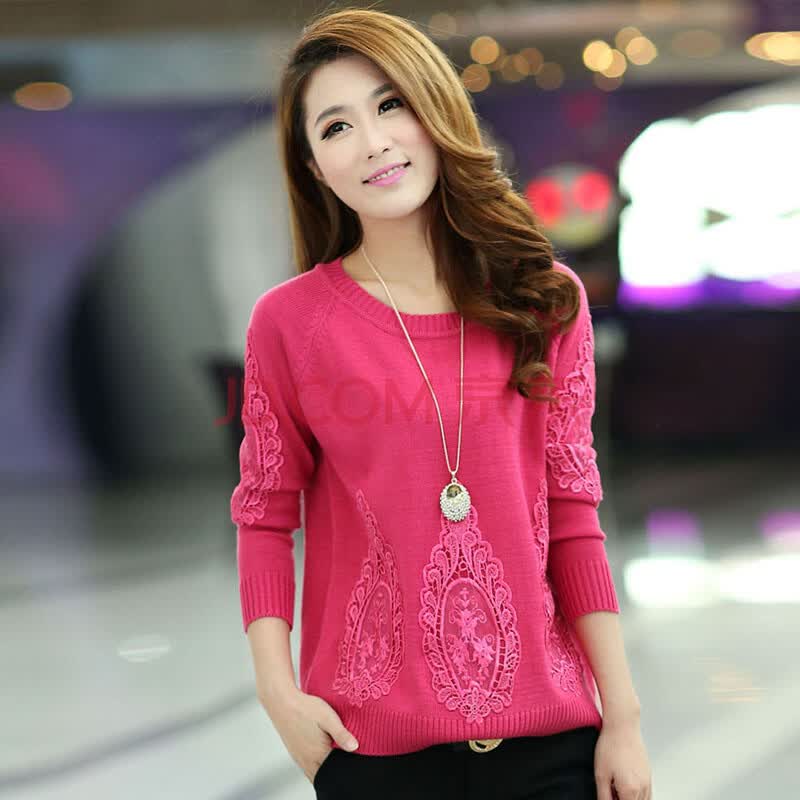 2014新款春装大码宽松<em>短款</em>套头<em>毛衣</em>外套<em>女</em>韩