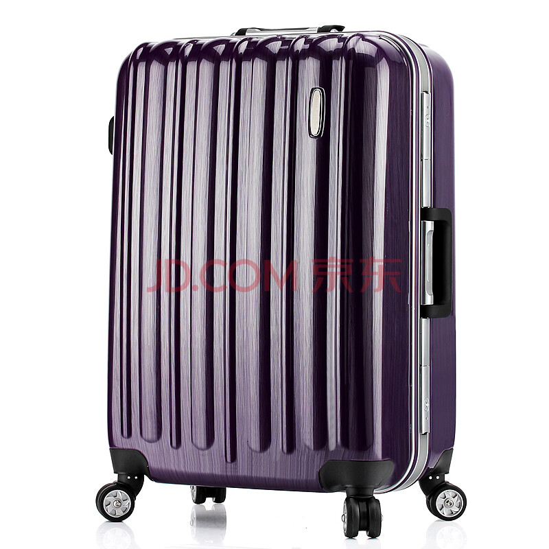萨兰丹迪旅行李箱24寸万向轮铝框拉杆箱海关