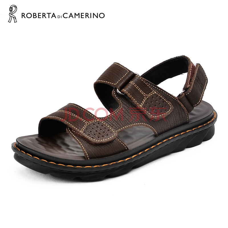 ŵ±´´ï ROBERTA DI CAMERINO ÄÐÊ¿ÐÝÏÐÁ¹Ð¬Å£Æ¤É³Ì²Ð¬Èíµ×ÊæÊÊ·À»¬ÄÍÄ¥ÄÐЬ ¿§·ÈÉ«£¨Å·ÂëÆ«´ó1Â룩 42