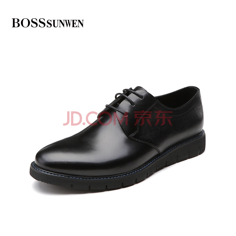 BOSSsunwenÄÐЬţƤµÍ°ïϵ´øÉÌÎñÐÝÏÐÄÐÆ¤Ð¬°´Ä¦µ×B31DC0608 ºÚÉ«(Æ«´óÒ»Âë) 40Â루250£©