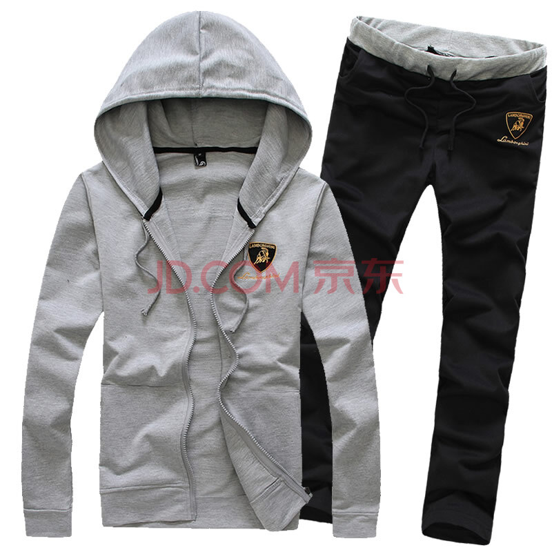 keircy2014秋装男士连帽<em>开衫运动</em>卫衣套装加肥
