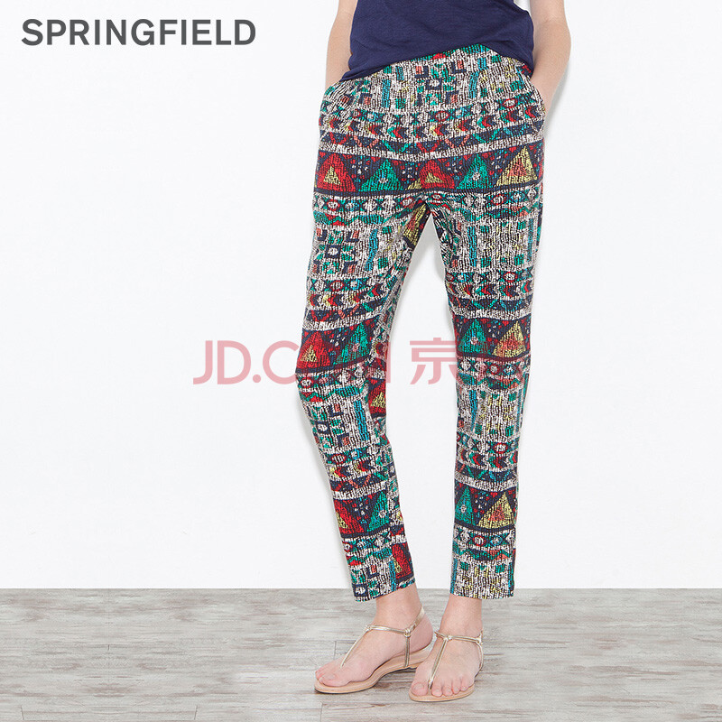<em>SPRINGFIELD 女装</em>2014春装新款印花复古小脚