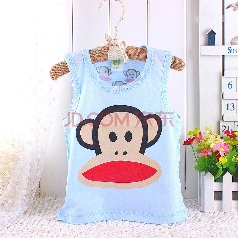 萌多多<em>宝宝大嘴猴</em>背心<em>短裤</em>两件套装 男女儿童