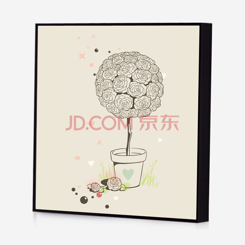 卡通极简客厅装饰画现代卧室无框画儿童房挂画壁画照片墙组合画遮挡画