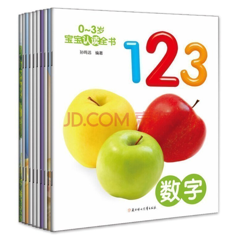 0~3岁宝宝认读全书全10册 认物物品儿歌童谣唐诗蔬菜感知颜色形状动物
