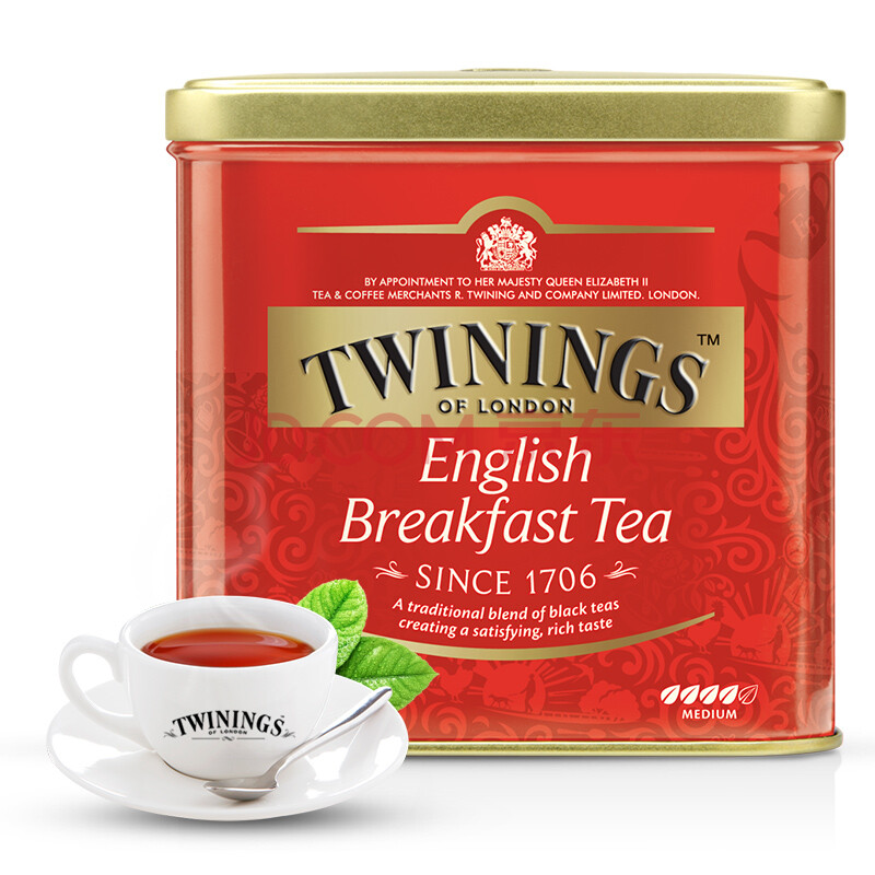 新货twinings川宁英国早餐红茶500g进口英式红茶散茶茶叶罐装年货礼盒