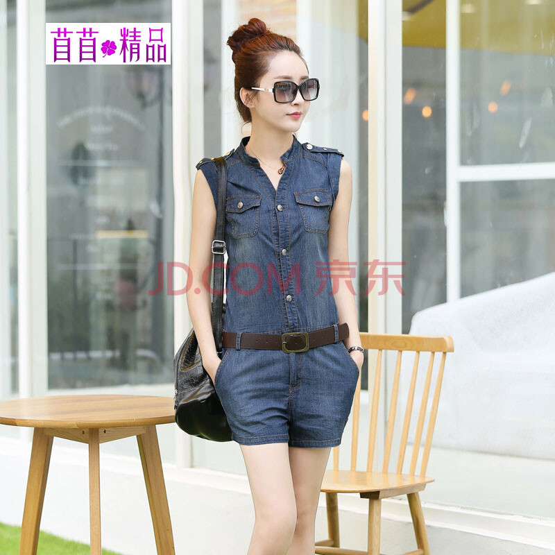 苜苜 mumu 时尚<em>女装短裤子</em> V领修身收腰口袋