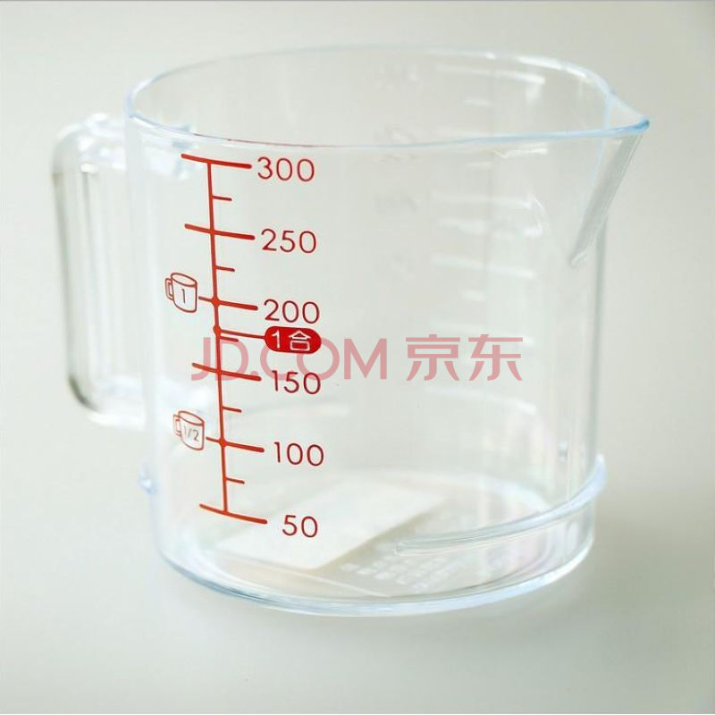 日本原装进口 带刻度量杯300ml 牛奶杯 计量杯 刻度杯 量米杯