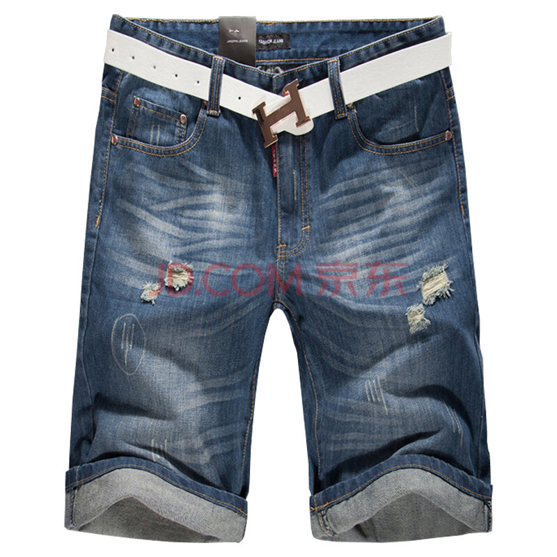 MUGUO 2014夏装新款<em>男士精品大码</em>猫须牛仔