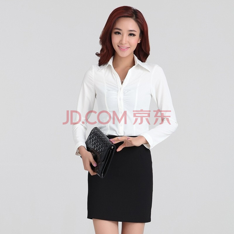 2014春秋韩版修身女装<em>衬衣</em>女士潮显瘦职业白