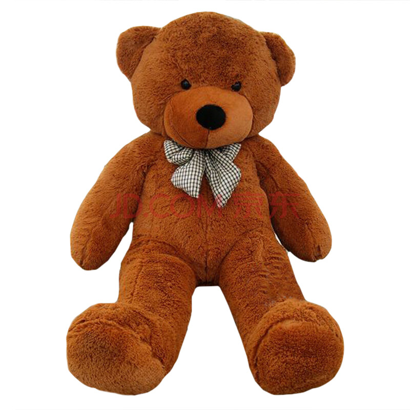 香织恋蝶 大号泰迪熊抱抱熊毛绒玩具公仔布娃娃玩偶 深棕色 80厘米