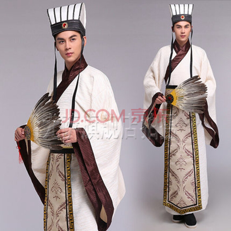 谋士服装 新款古装汉服 古代影视诸葛亮演出服 三国孔明服装 衣服