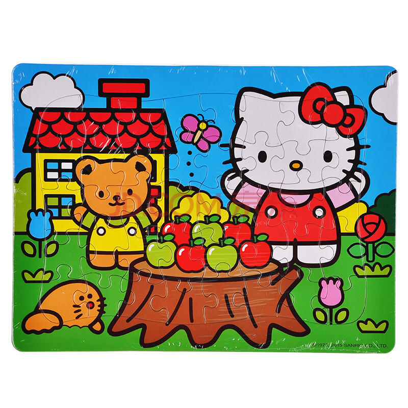 hello kitty 凯蒂猫框式拼图-40片(6图混装)纸质平面拼图拼板 儿童