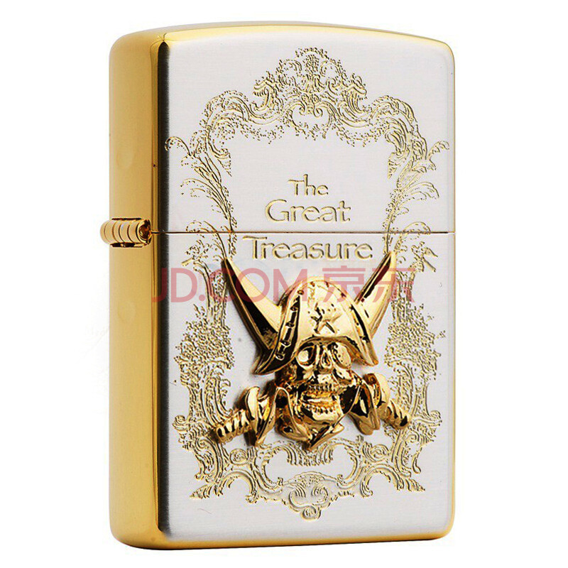 芝宝zippo打火机 镀金加勒比海盗与藏宝图 大航