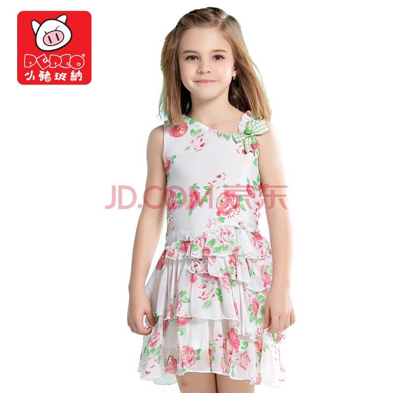 小猪班纳(PEPCO)童装夏装新款<em>女童</em>碎花<em>雪纺</em>