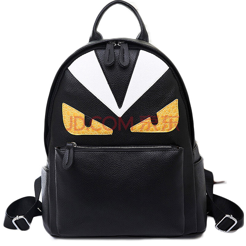 时尚街头小怪兽小恶魔双肩包眼睛男女背包双肩包wxb151701 黑色