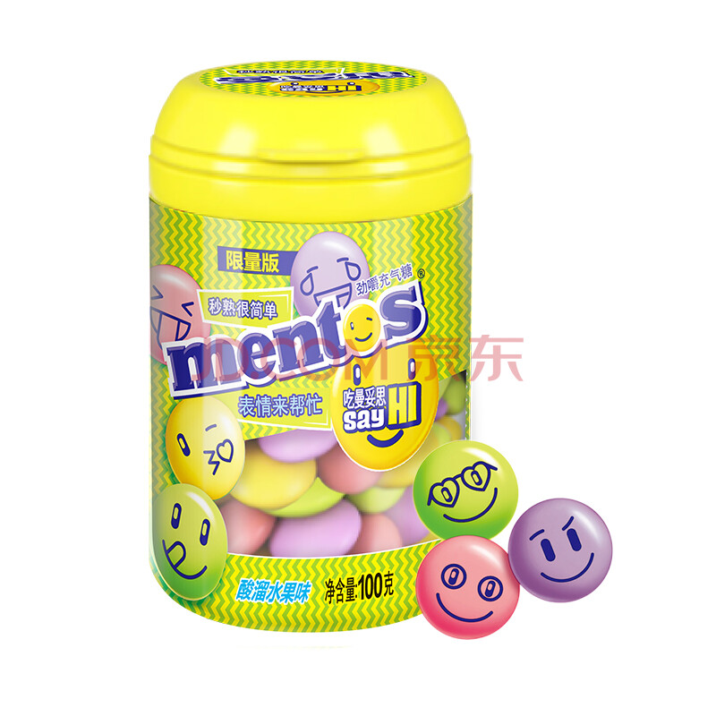 ÂüÍ×˼£¨mentos£©ÂüÍ×˼¾¢½À³äÆøÌÇËáÁïË®¹ûζ ÃëÊìÌÇ 100¿Ë*1Æ¿£¨ÐÂÀϰü×°½»Ìæ·¢»õ£©
